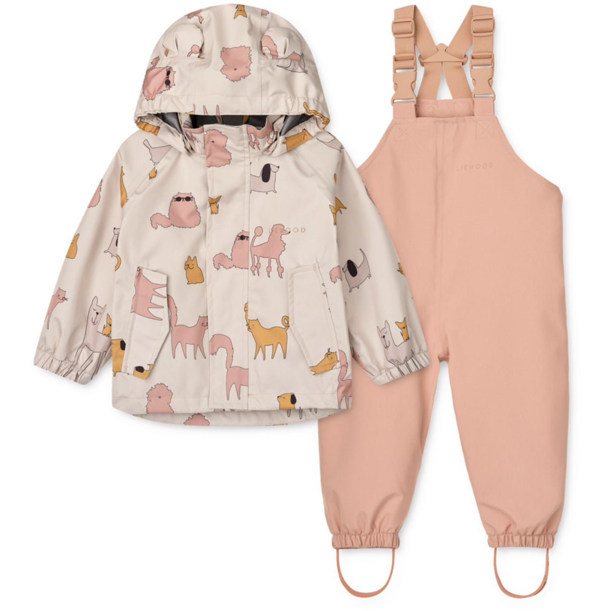 LIEWOOD Cats And Dogs / Sandy Manu Regntøj Sæt