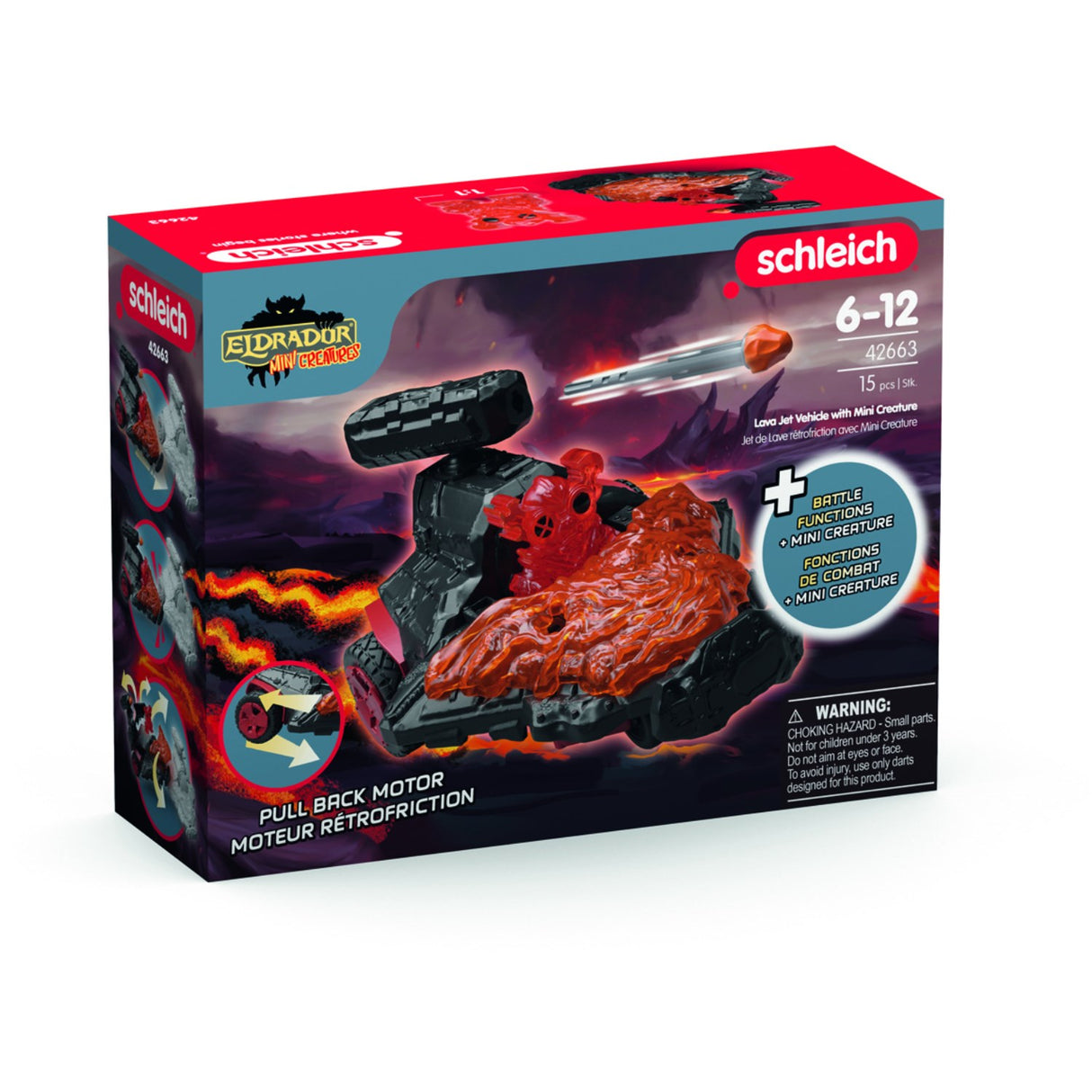 Schleich Lava Jet Køretøj Med Mini-Kreatur