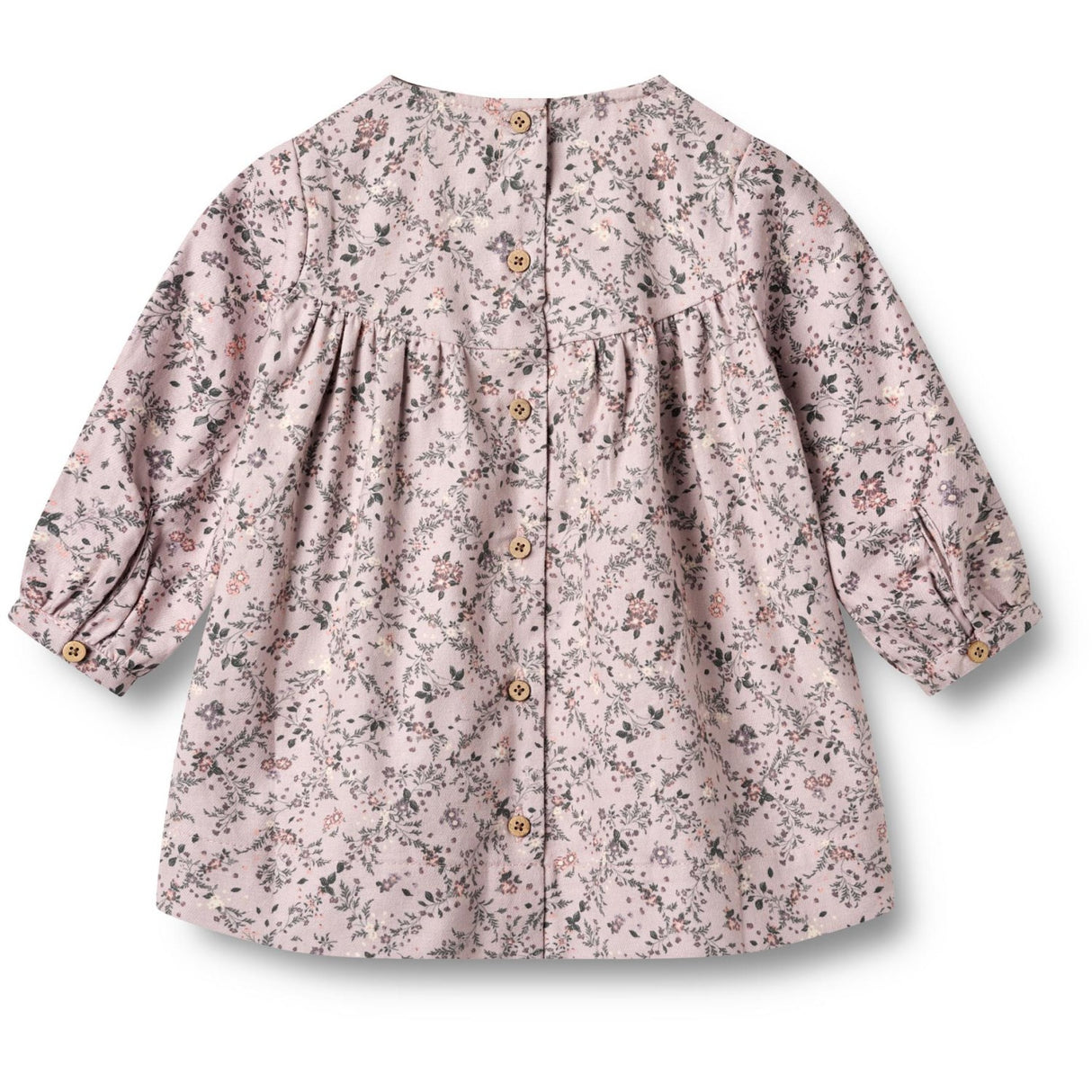 Wheat Lilac Checked Flowers Kjole L/S Fenja