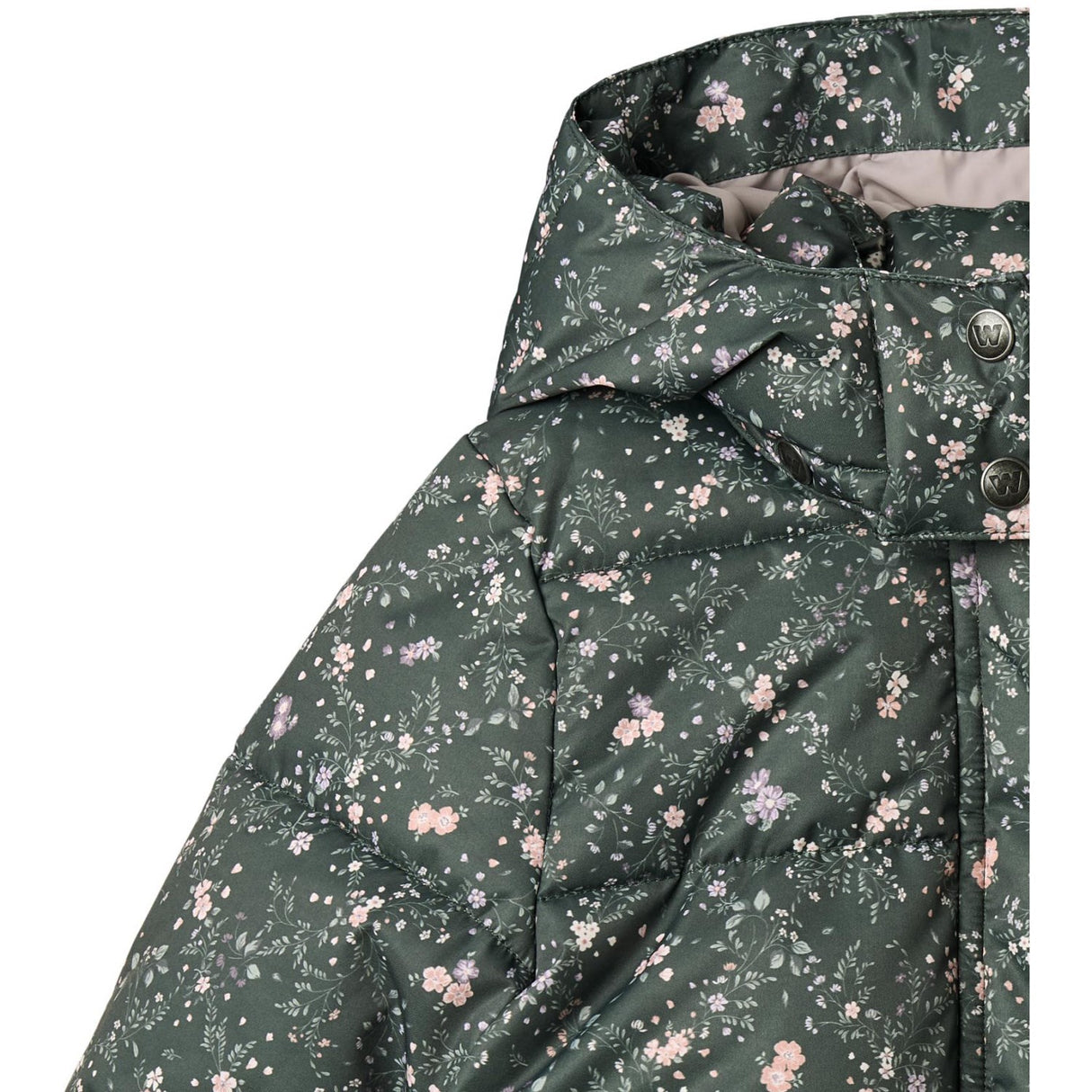 Wheat Forest Lake Checked Flowers Puffer Jakke Karla