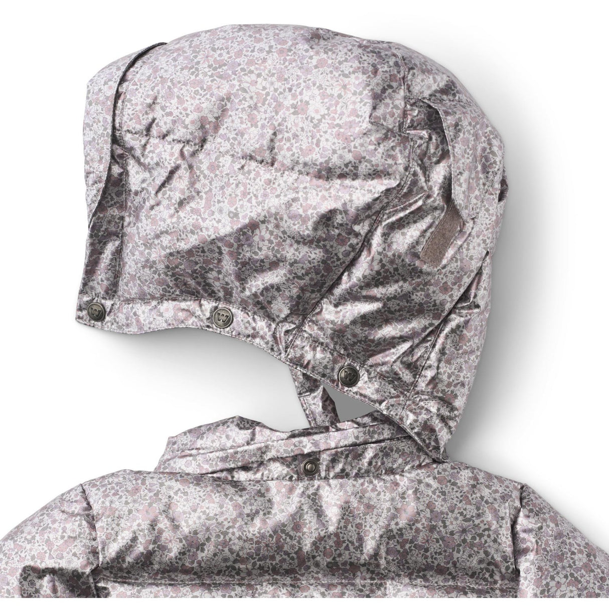 Wheat Silver Flower Meadow Puffer Frakke Luna