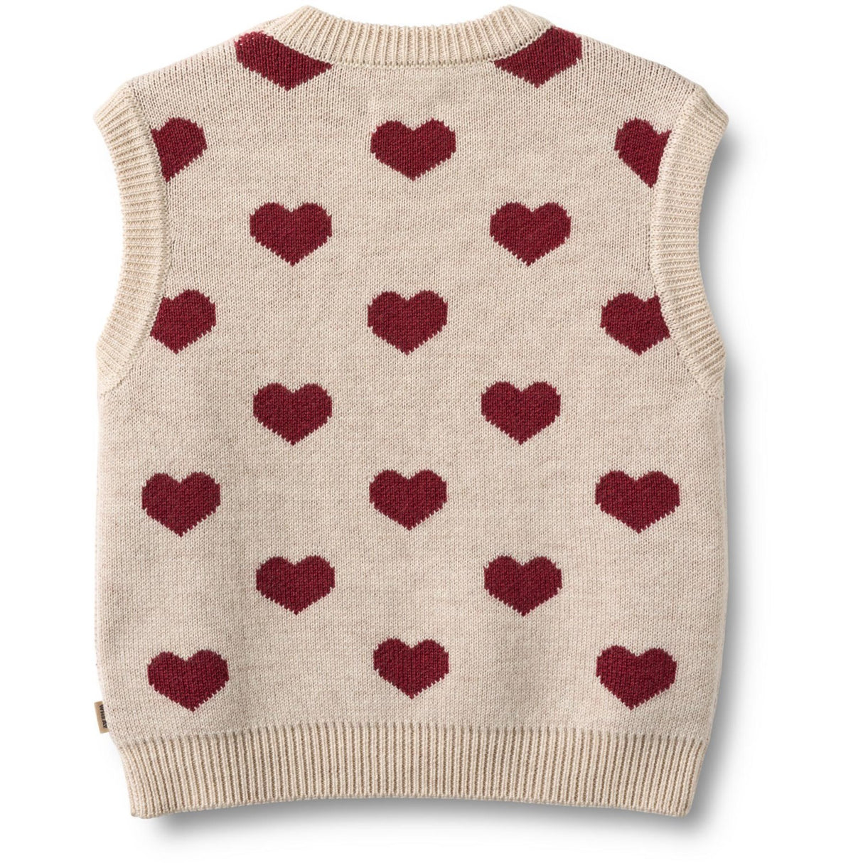 Wheat Offwhite Melange Jacquard Vest Gaby