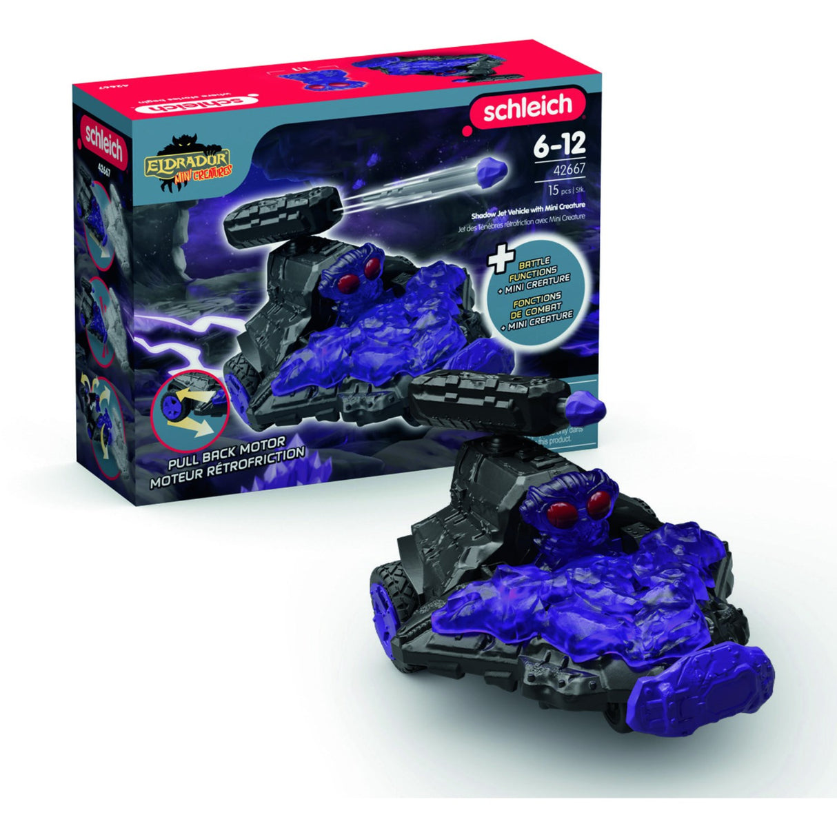 Schleich Shadow Jet Køretøj Med Mini-Kreatur