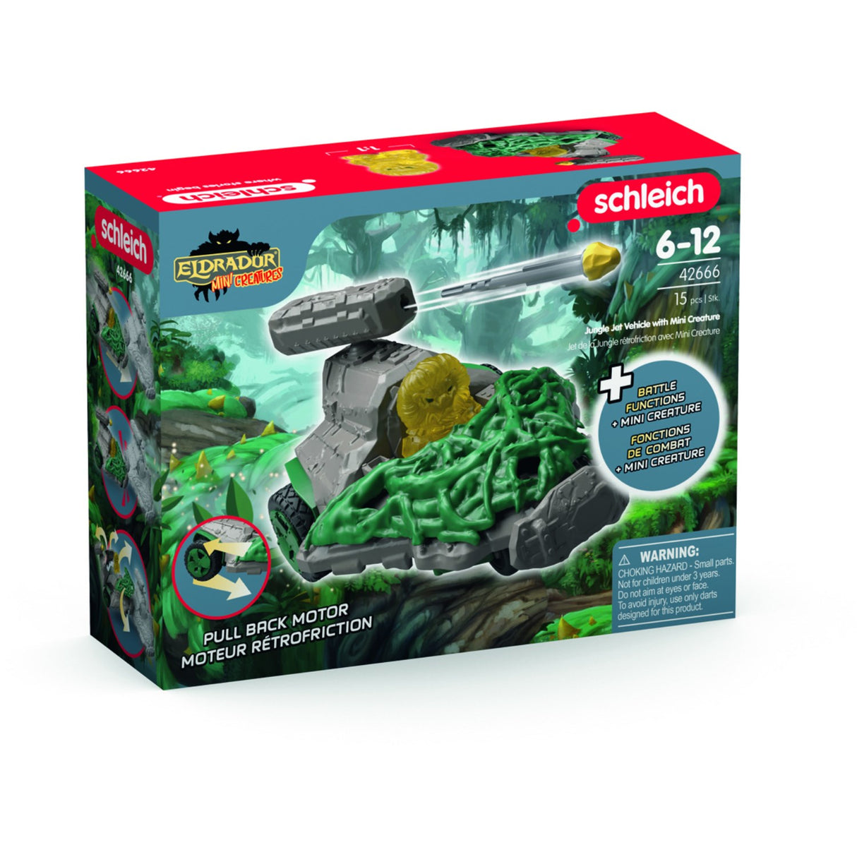 Schleich Jungle Jet Køretøj Med Mini-Kreatur