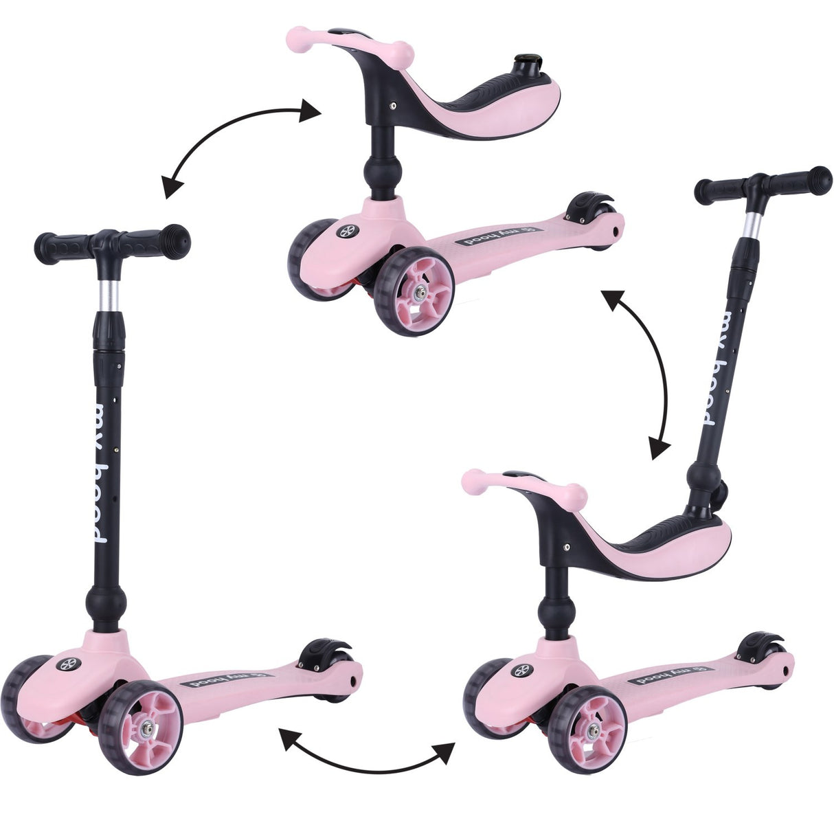 My Hood Rose Kick'N'Ride Løbehjul