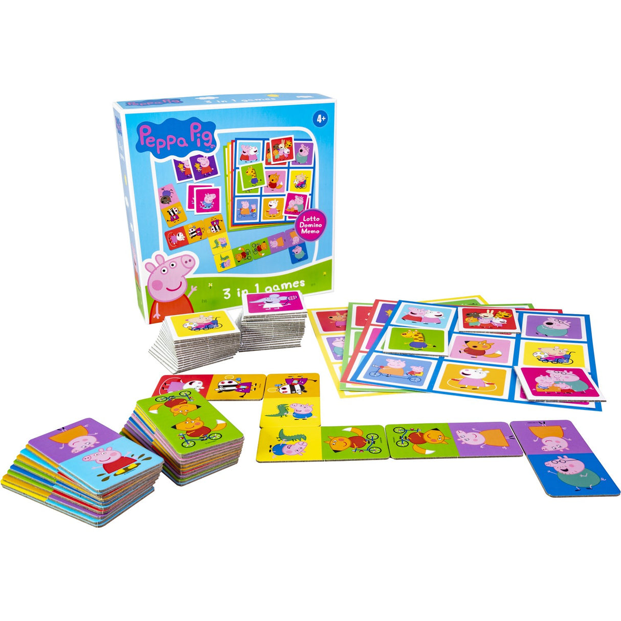 Tactic Games Gurli Gris 3 I 1 Memo, Lotto, Domino