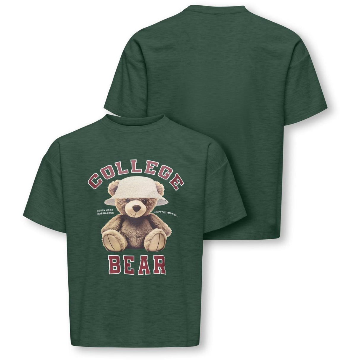 kids ONLY Pineneedle Collage/Hat Nomad Kogbillie Ss Loose Bamse Top Jrs Noos