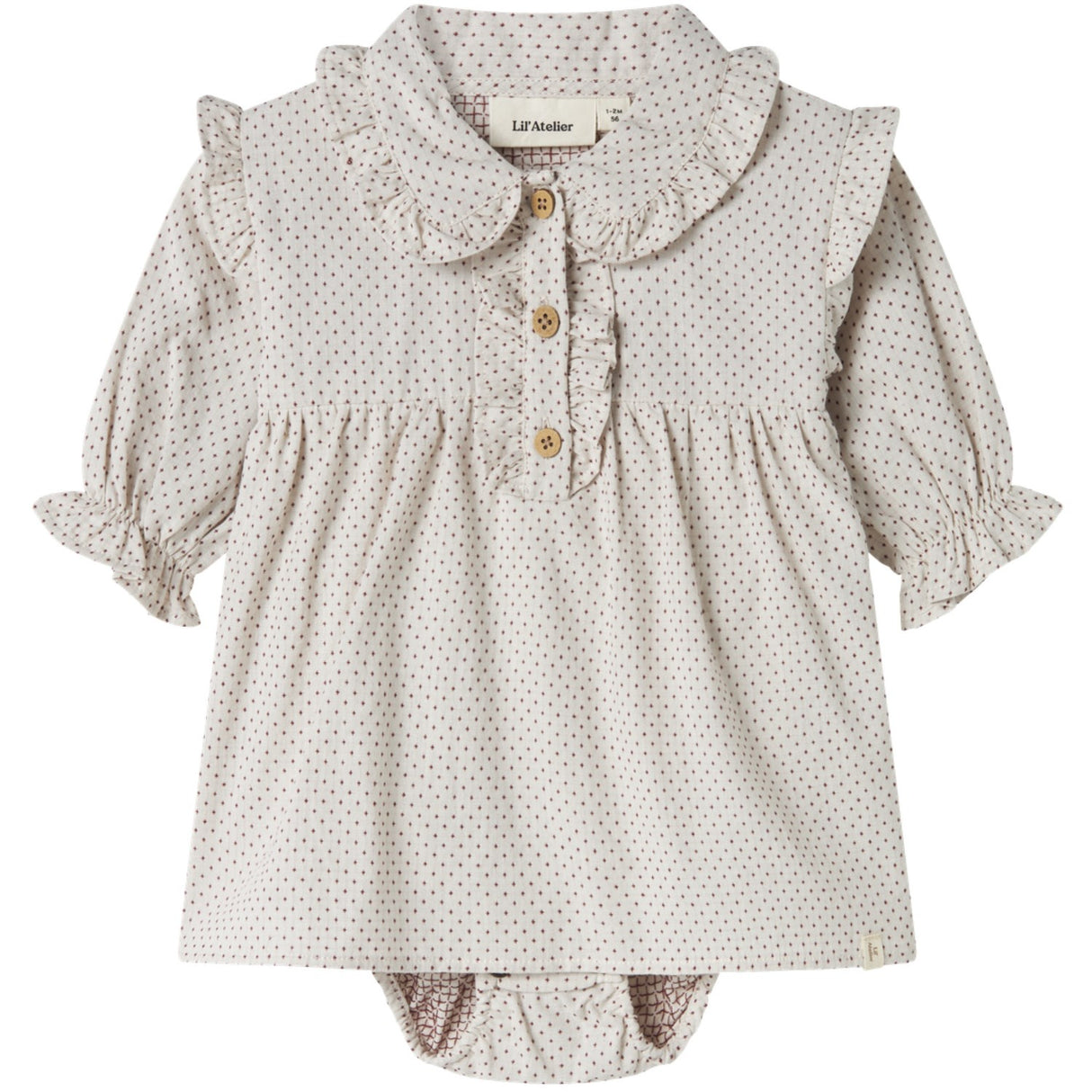 Lil'Atelier Pastel Parchment Nbfolena Ls Loose Body Kjole Lil