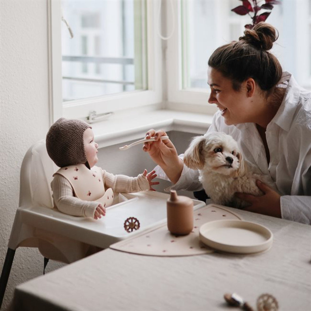 Mushie Blush Classic Silikone Tallerken