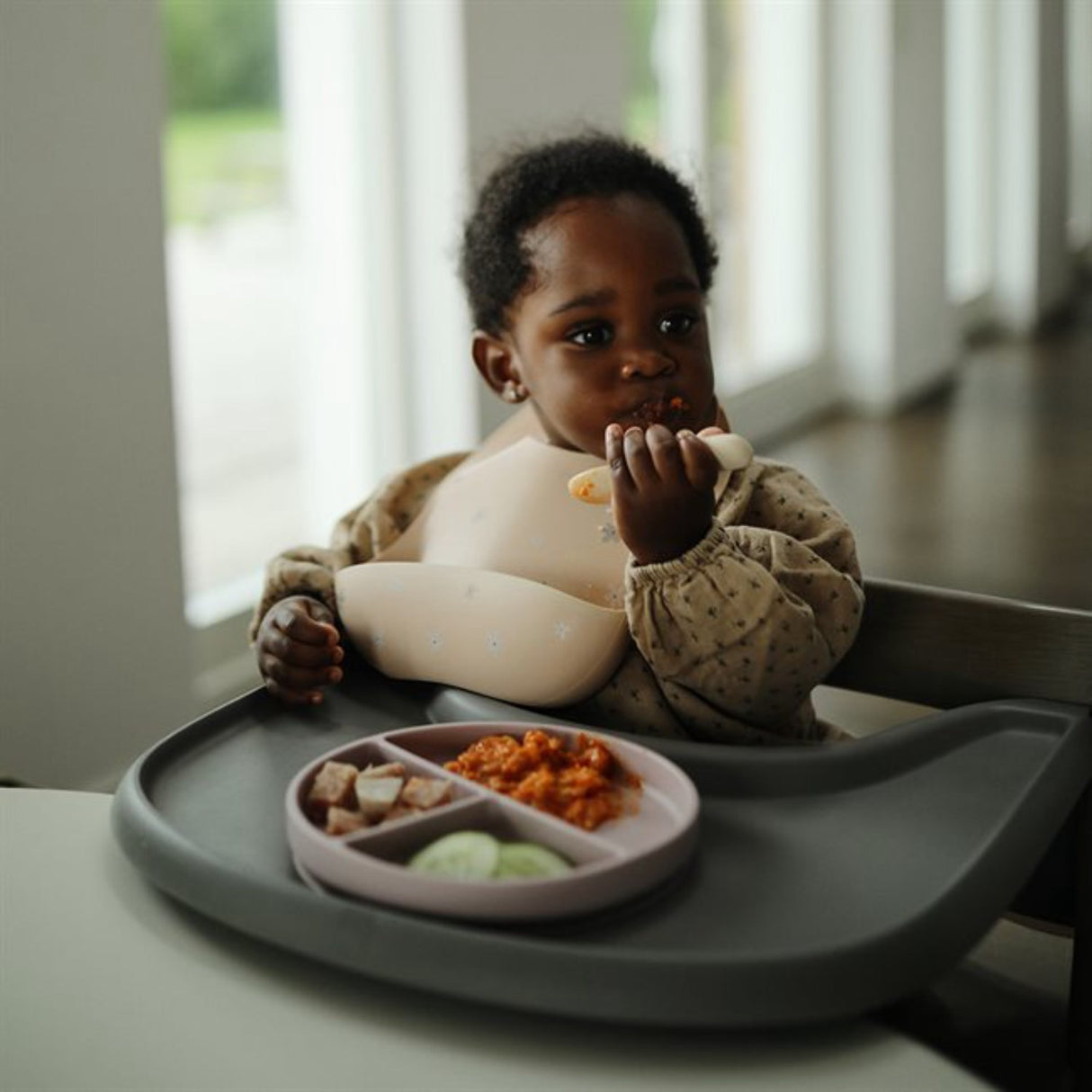 Mushie Natural/Shifting Sand Toddler Starter Skeer 2-Pak