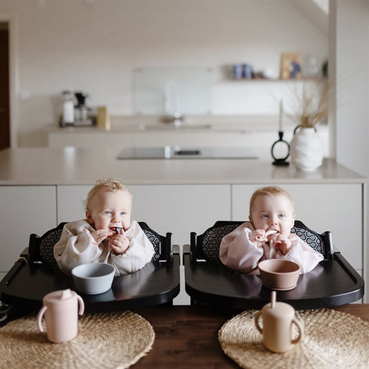 Mushie Natural/Shifting Sand Toddler Starter Skeer 2-Pak