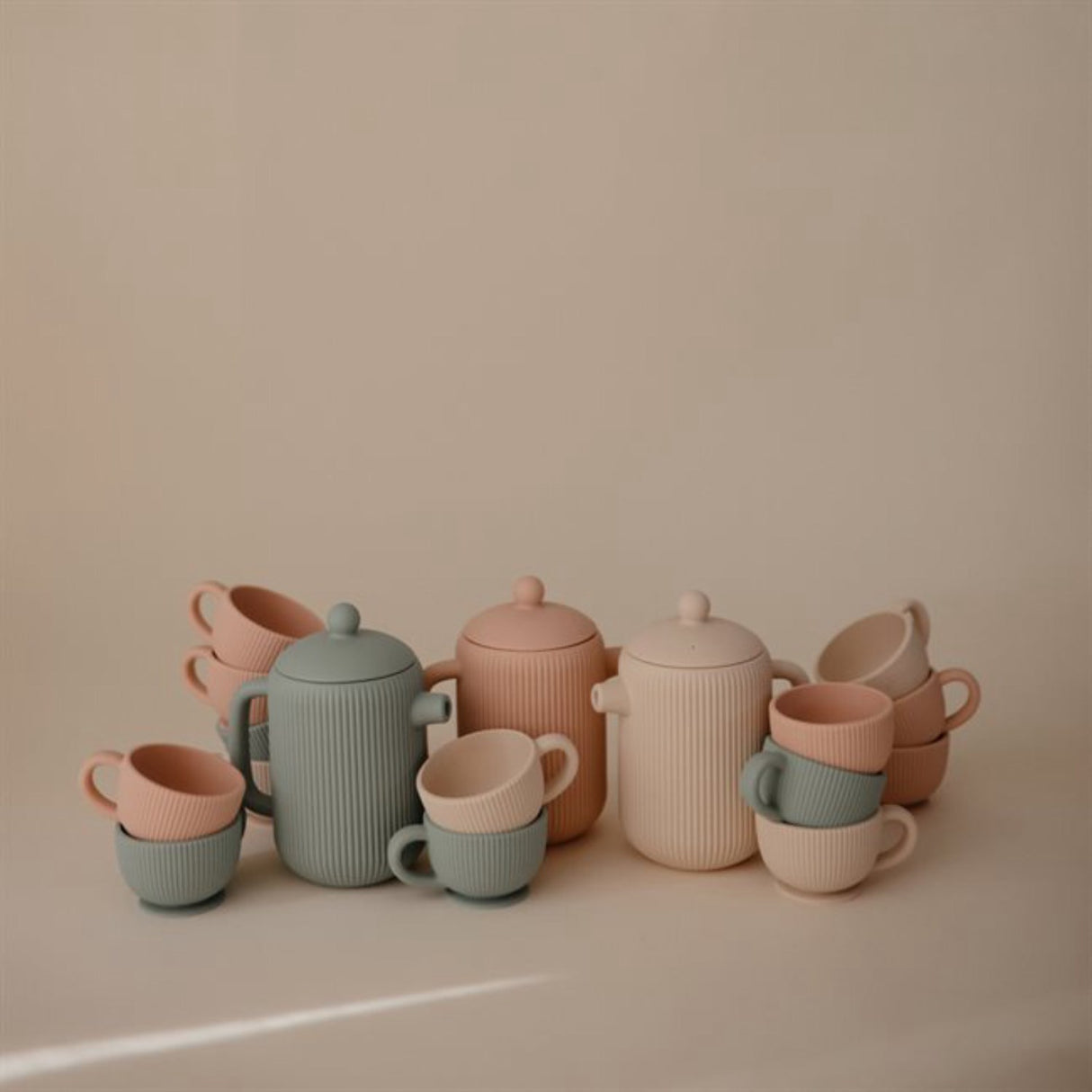 Mushie Shifting Sand Silikone Play Tesæt