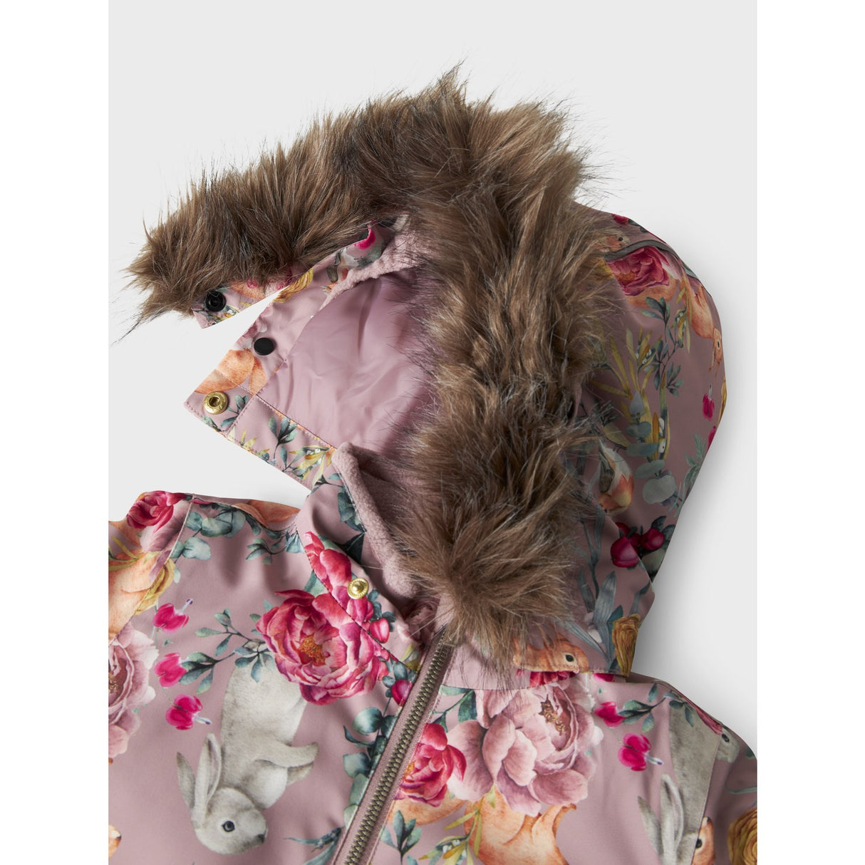 Name It Woodrose Flower Rabbit Nmfsnow10 Dragt Aop Fo Noos