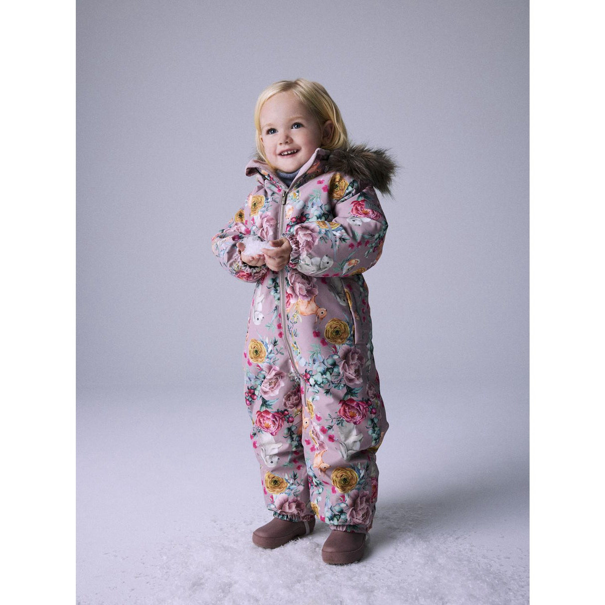 Name It Woodrose Flower Rabbit Nmfsnow10 Dragt Aop Fo Noos