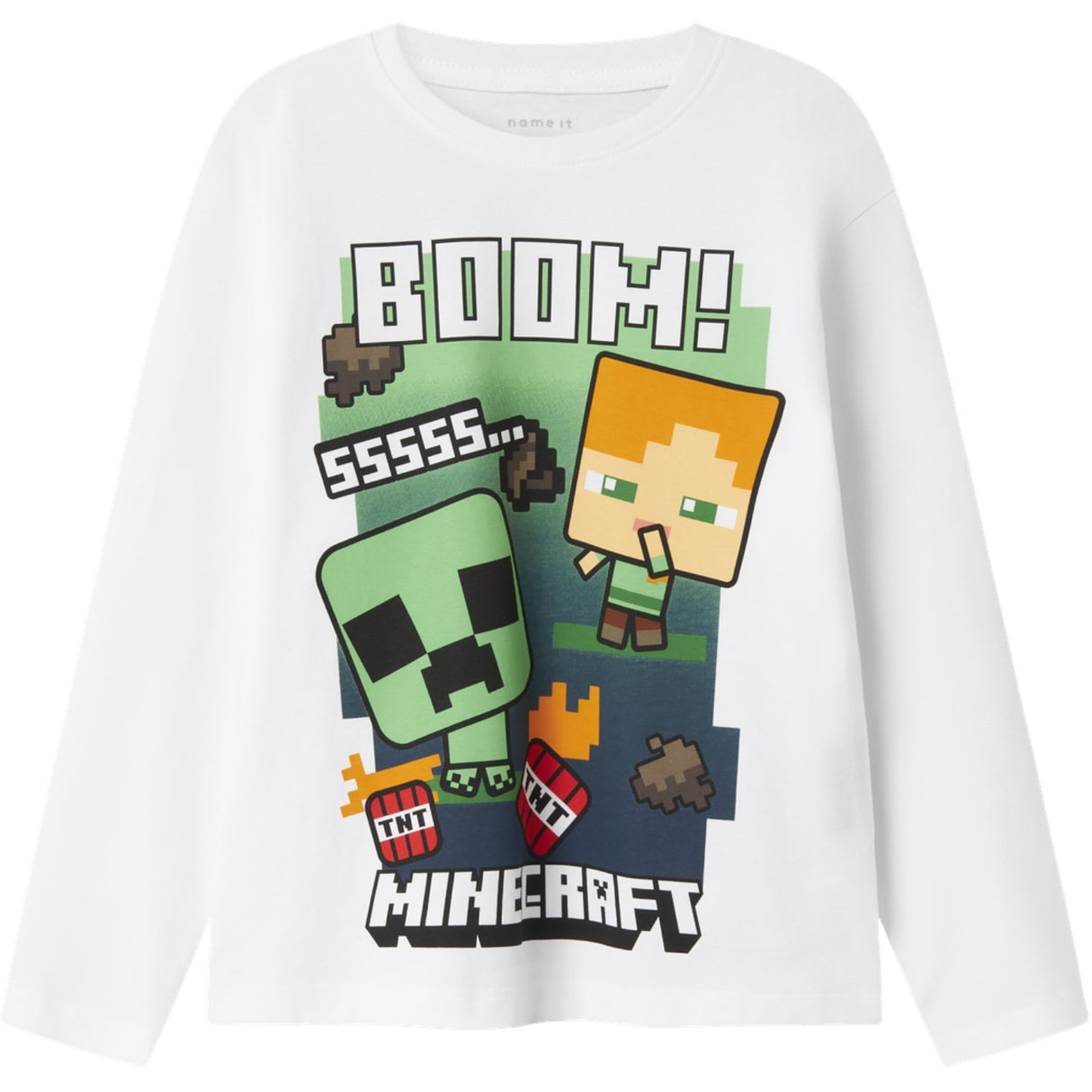 Name It Bright White Nkmac Minecraft Ls Nreg Top Box Noos Bfu