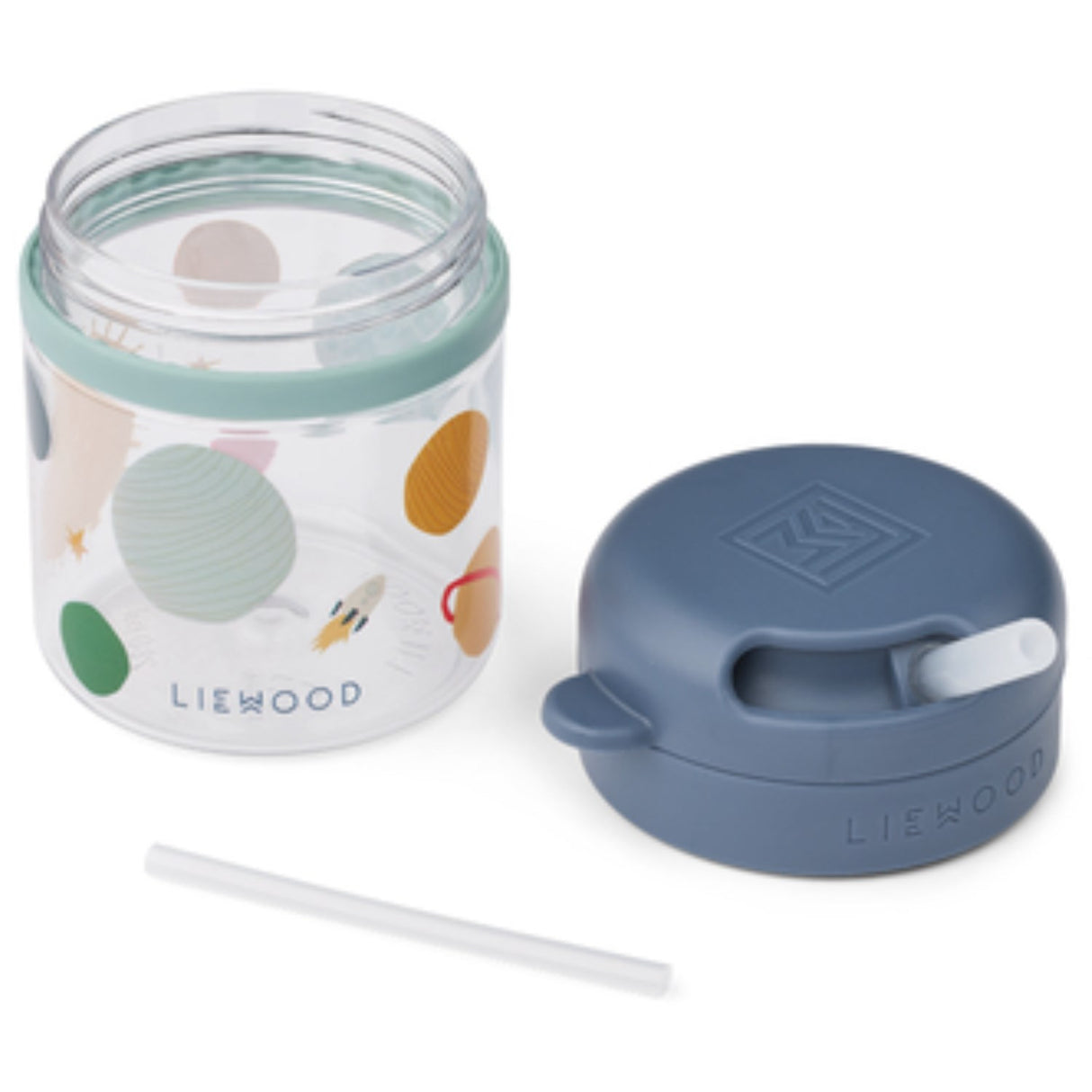 LIEWOOD Universe / Classic Navy Pavia Tritan Sugerør Kop 280ml