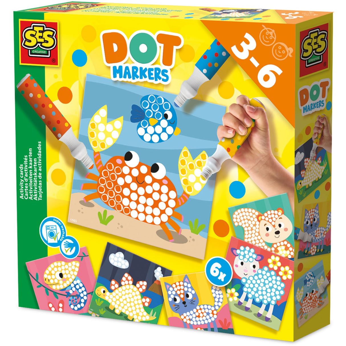 SES Creative Priktusser 3 Farver XXL Aktivitetskort