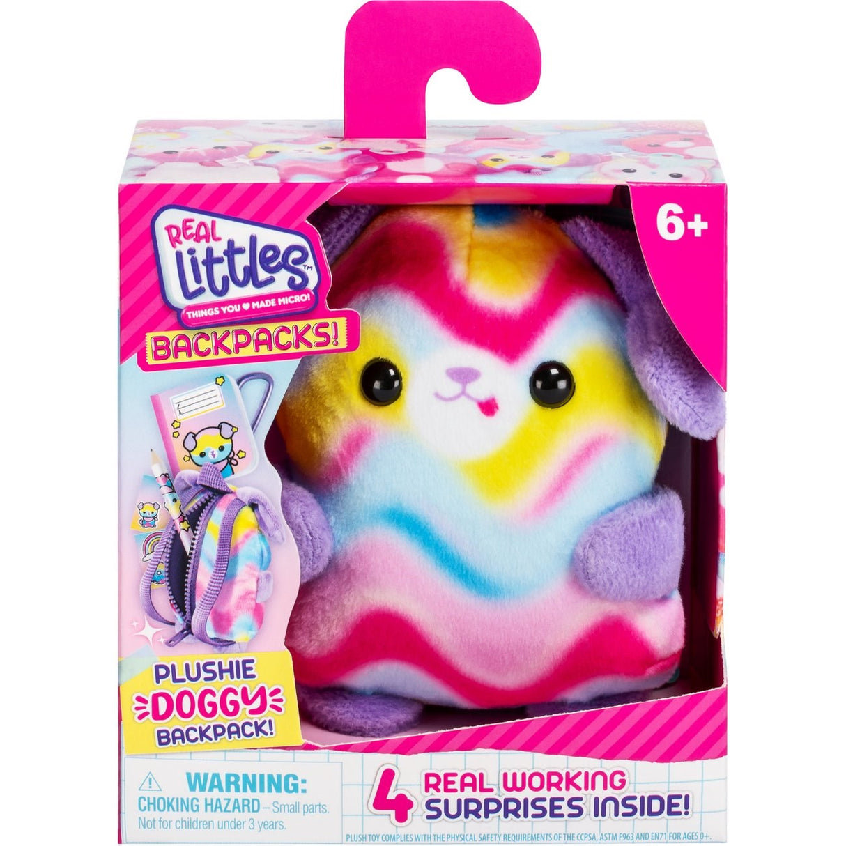 Real Littles Rygsæk Plysven Hund