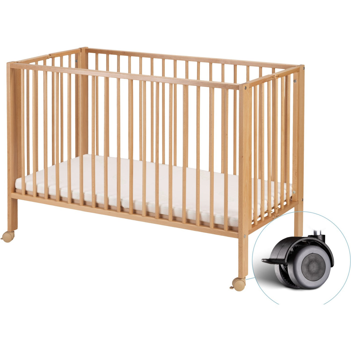 tiSsi® Nature Jori Sammenklappelig Seng Massiv Bøg