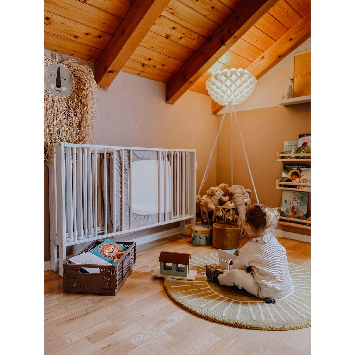 tiSsi® White Laquer Jori Sammenklappelig Seng Massiv Bøg