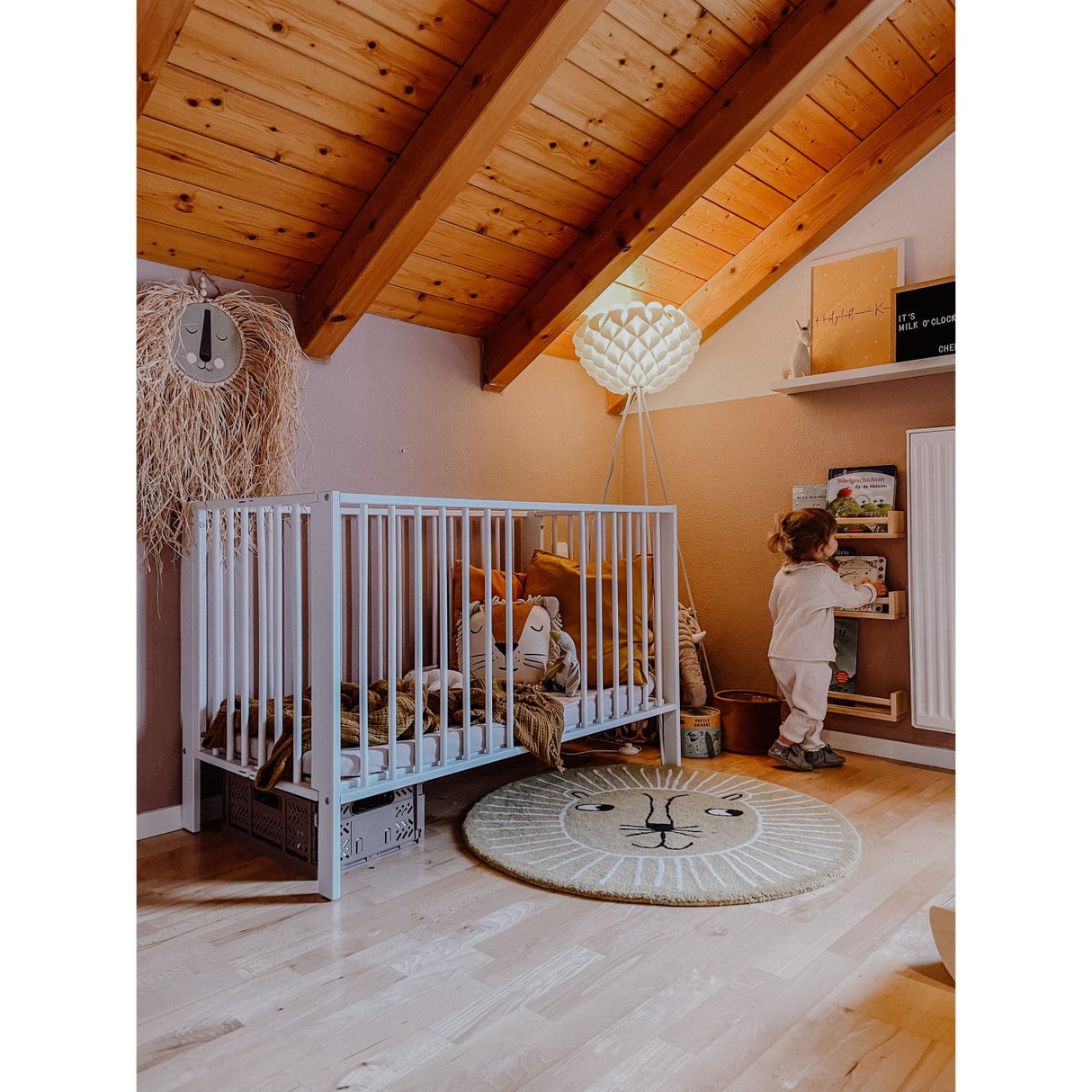 tiSsi® White Laquer Jori Sammenklappelig Seng Massiv Bøg