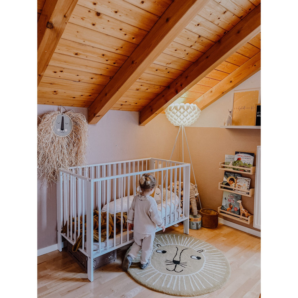 tiSsi® White Laquer Jori Sammenklappelig Seng Massiv Bøg