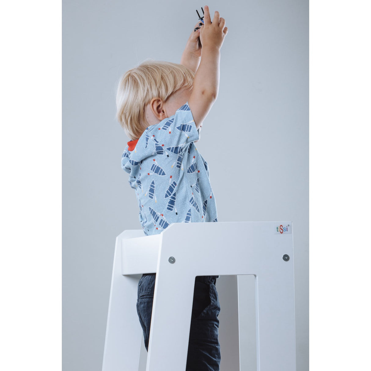 tiSsi® White Laquer Felix Læringstårn Massiv Bøg