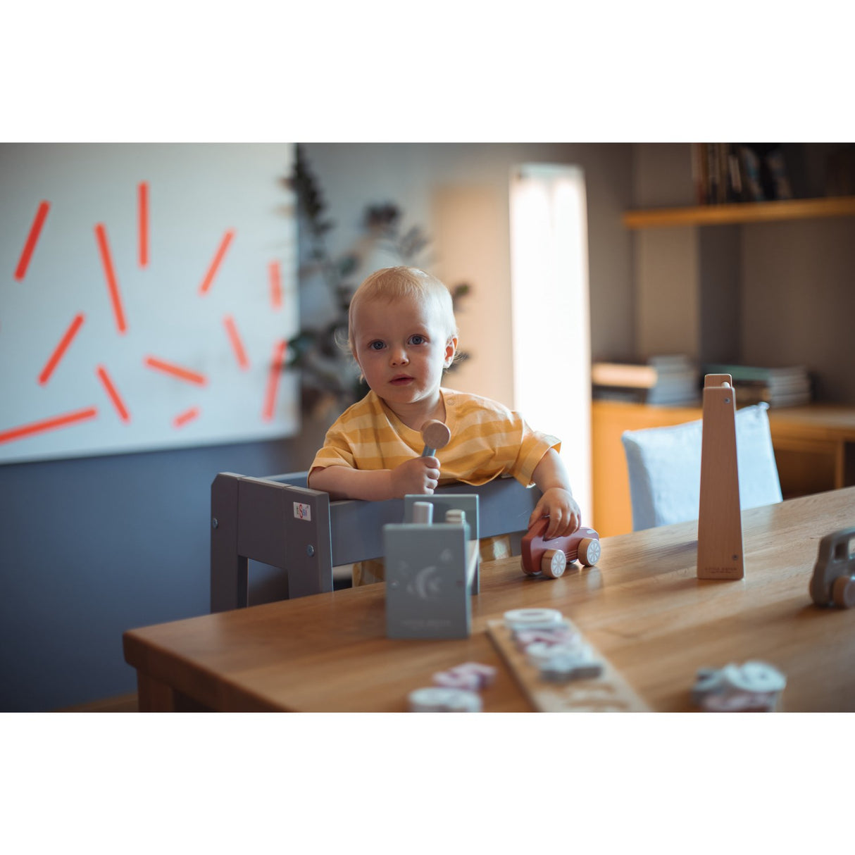 tiSsi® Stormy Grey Laquer Felix Læringstårn Massiv Bøg