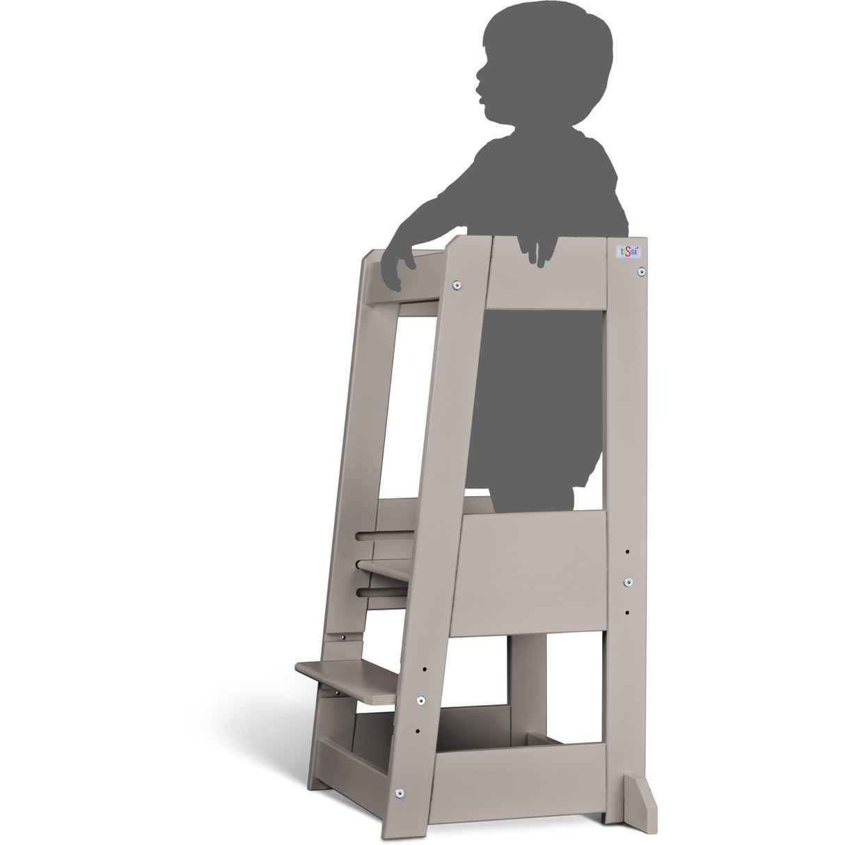 tiSsi® Stormy Grey Laquer Felix Læringstårn Massiv Bøg