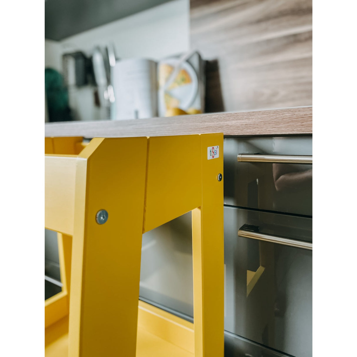 tiSsi® Sun Yellow Laquer Felix Læringstårn Massiv Bøg