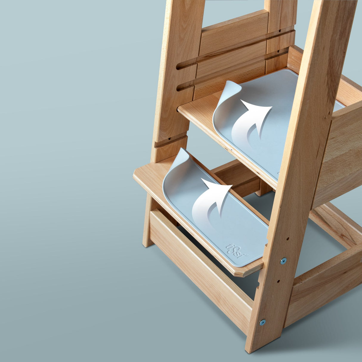 tiSsi® Grey Felix Skridsikre Måtter - Sæt Med 2 Til Læringstårn Felix