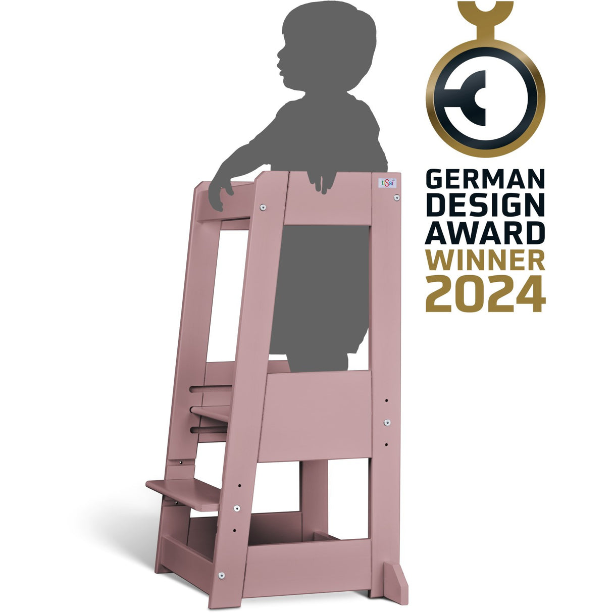 tiSsi® Oriental Rosa Laquer Felix Læringstårn Massiv Bøg