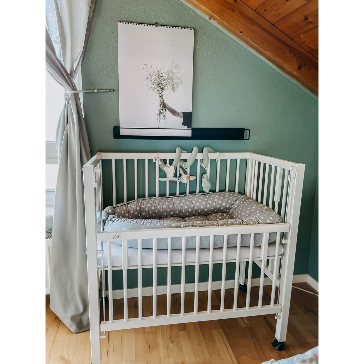 tiSsi® White Laquer Maxi Barneseng Massiv Bøg