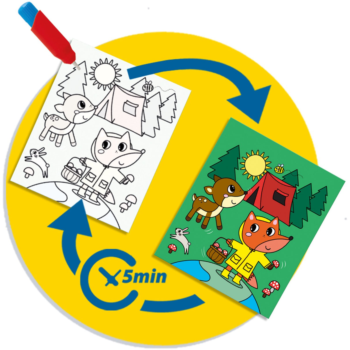 SES Creative Farv Med Vand Rejse Malebog