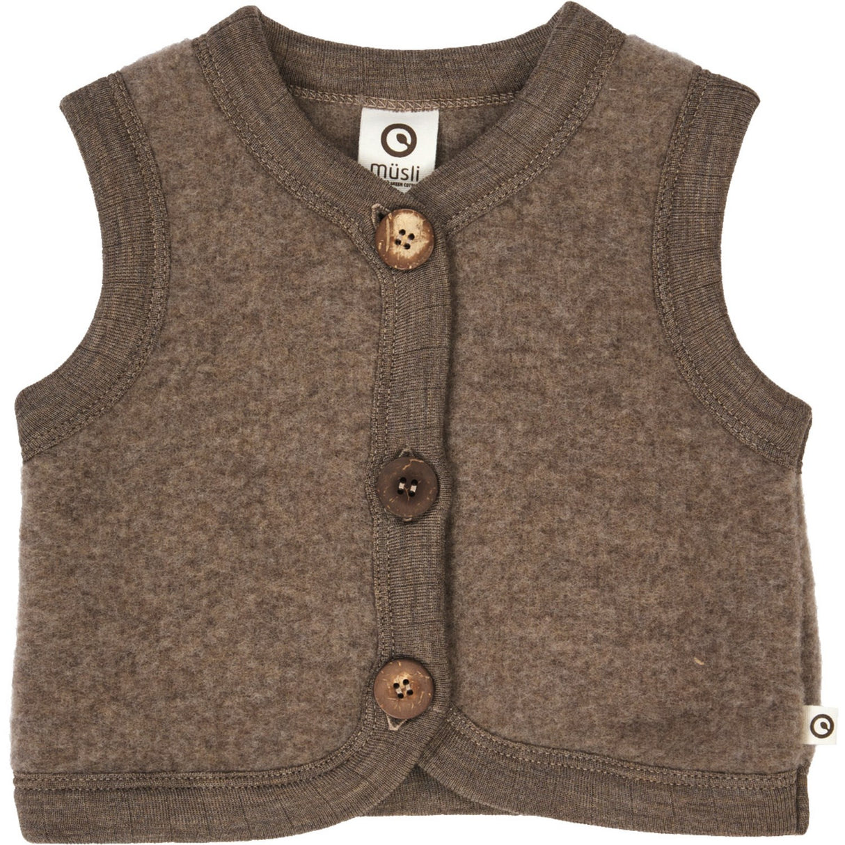 Müsli Walnut Melange Woolly Fleece Vest