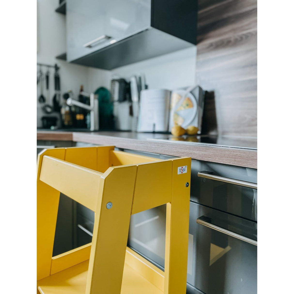 tiSsi® Sun Yellow Laquer Felix Læringstårn Massiv Bøg