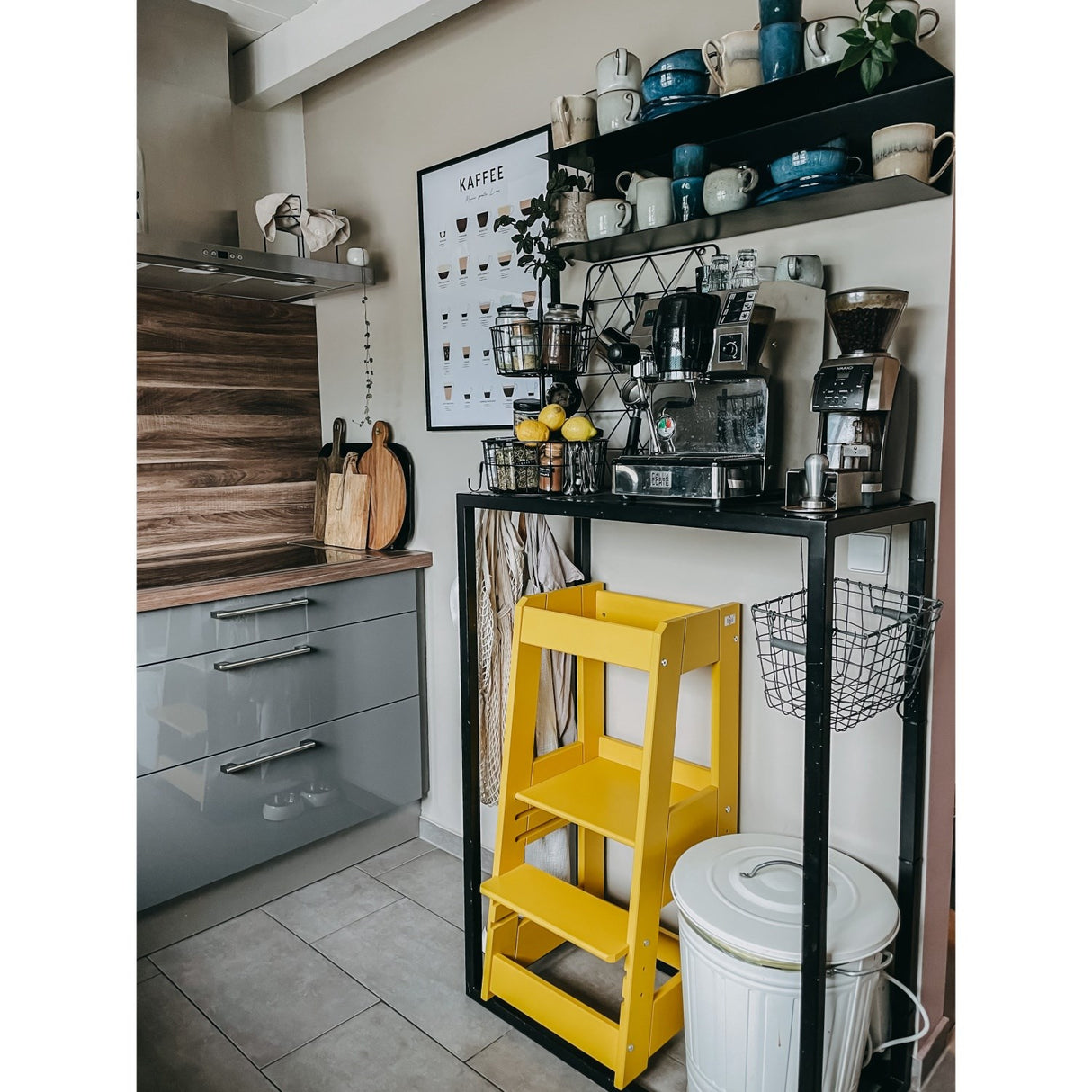 tiSsi® Sun Yellow Laquer Felix Læringstårn Massiv Bøg