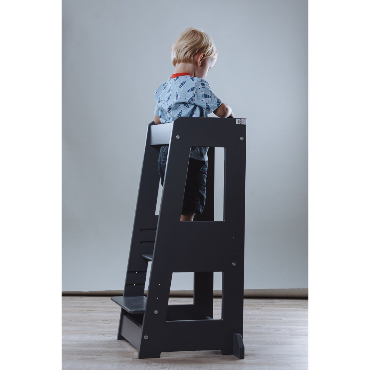 tiSsi® Grey Laquer Felix Læringstårn Massiv Bøg