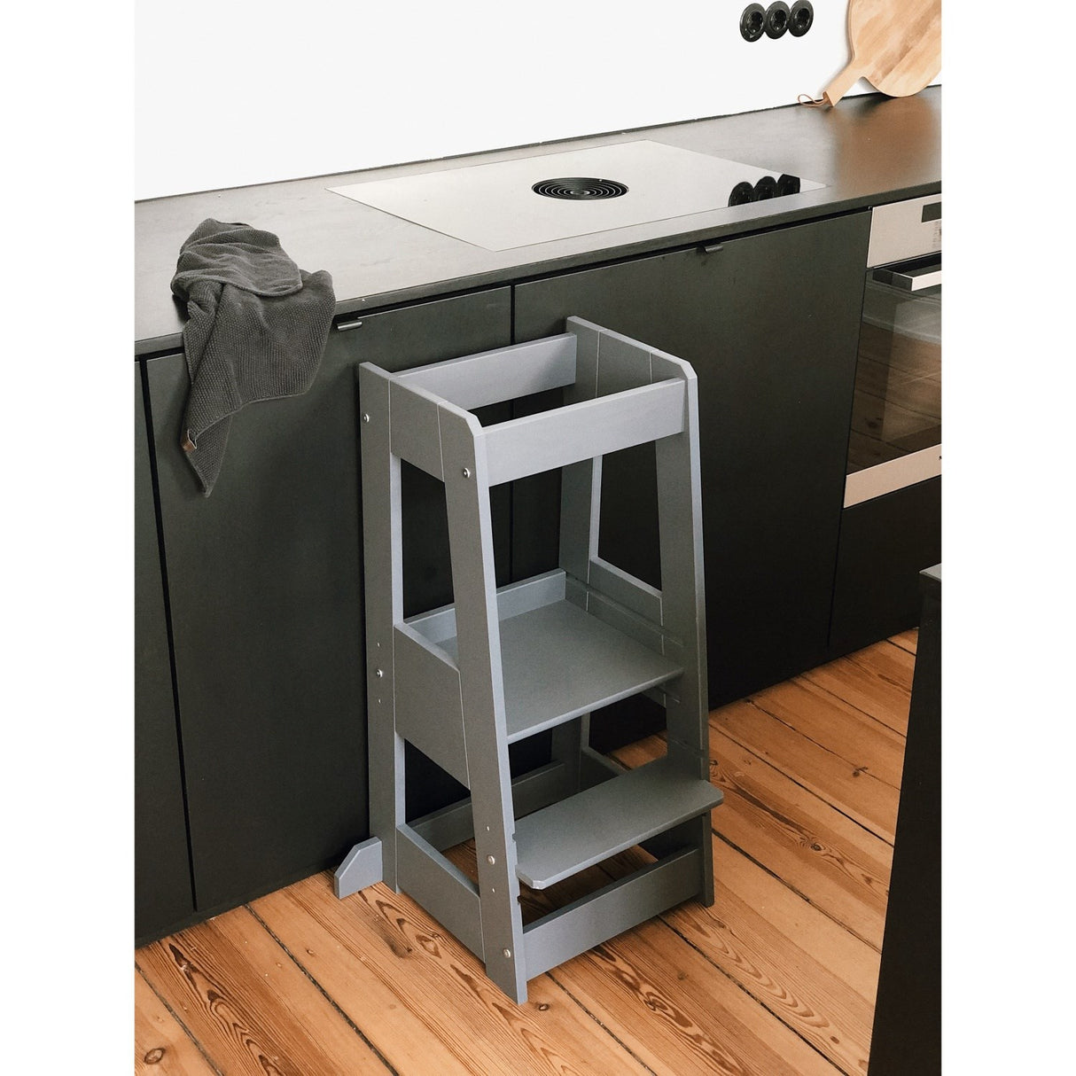 tiSsi® Grey Laquer Felix Læringstårn Massiv Bøg