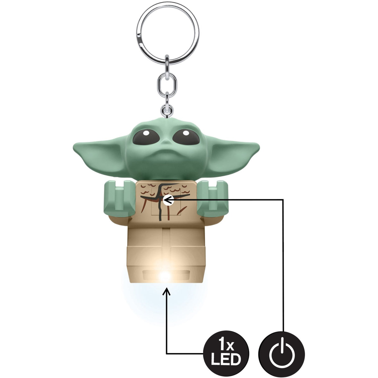 Euromic Lego® The Mandalorian The Child Key Nøglering Med Led Lys H