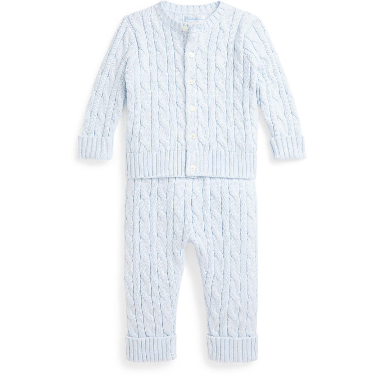 Ralph Lauren Baby Pearl Blue Baby Boy Jumper Sæt