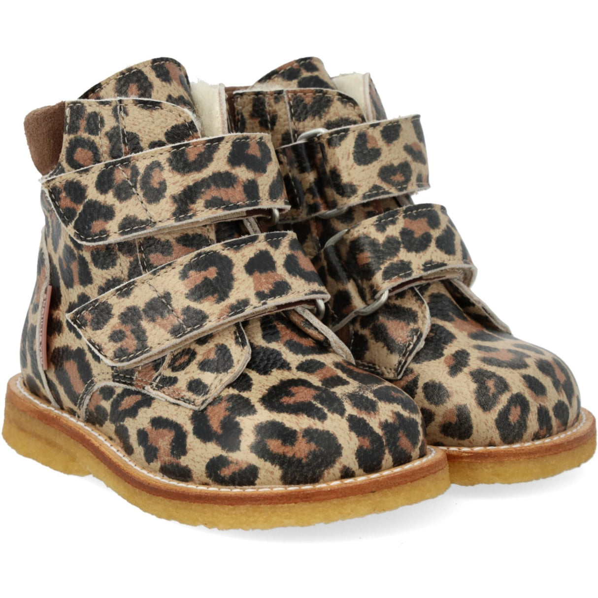 Angulus Beige Leo/Taupe Begynder TEX-støvle Med Velcrolukning