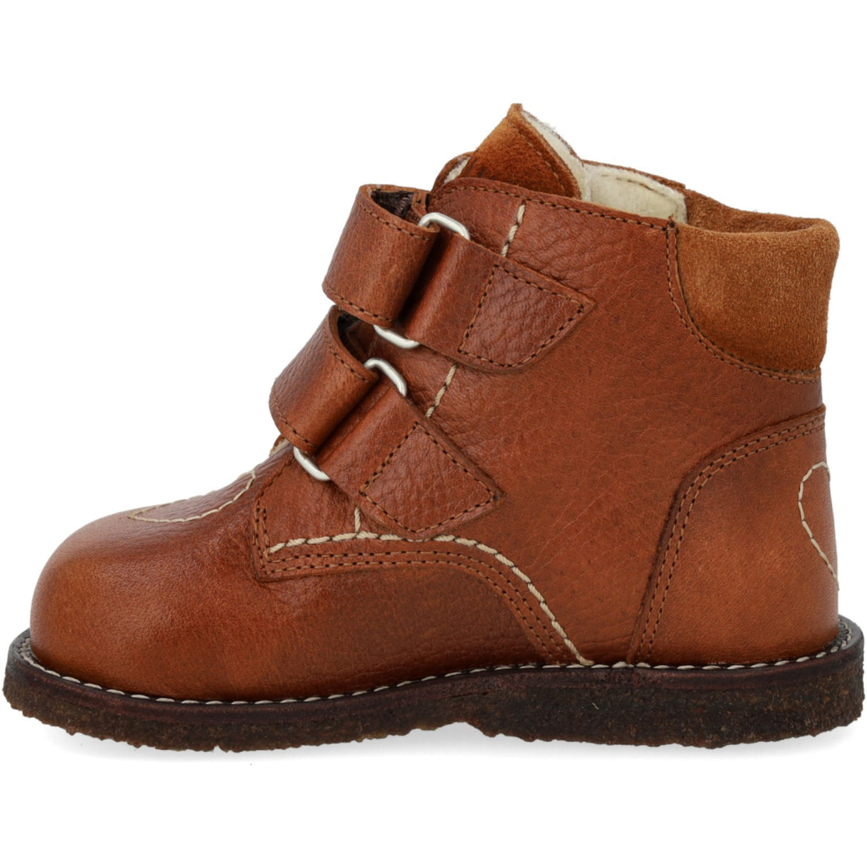 Angulus Cognac/Cognac Begynder TEX-støvle Med Hjertebroderi