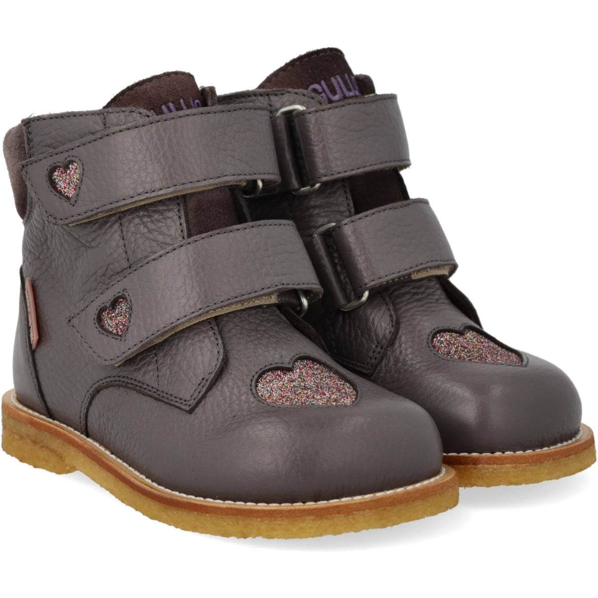 Angulus Lavender/Multi Glitter/Lavende TEX-støvle Med Funklende Glitterhjerter