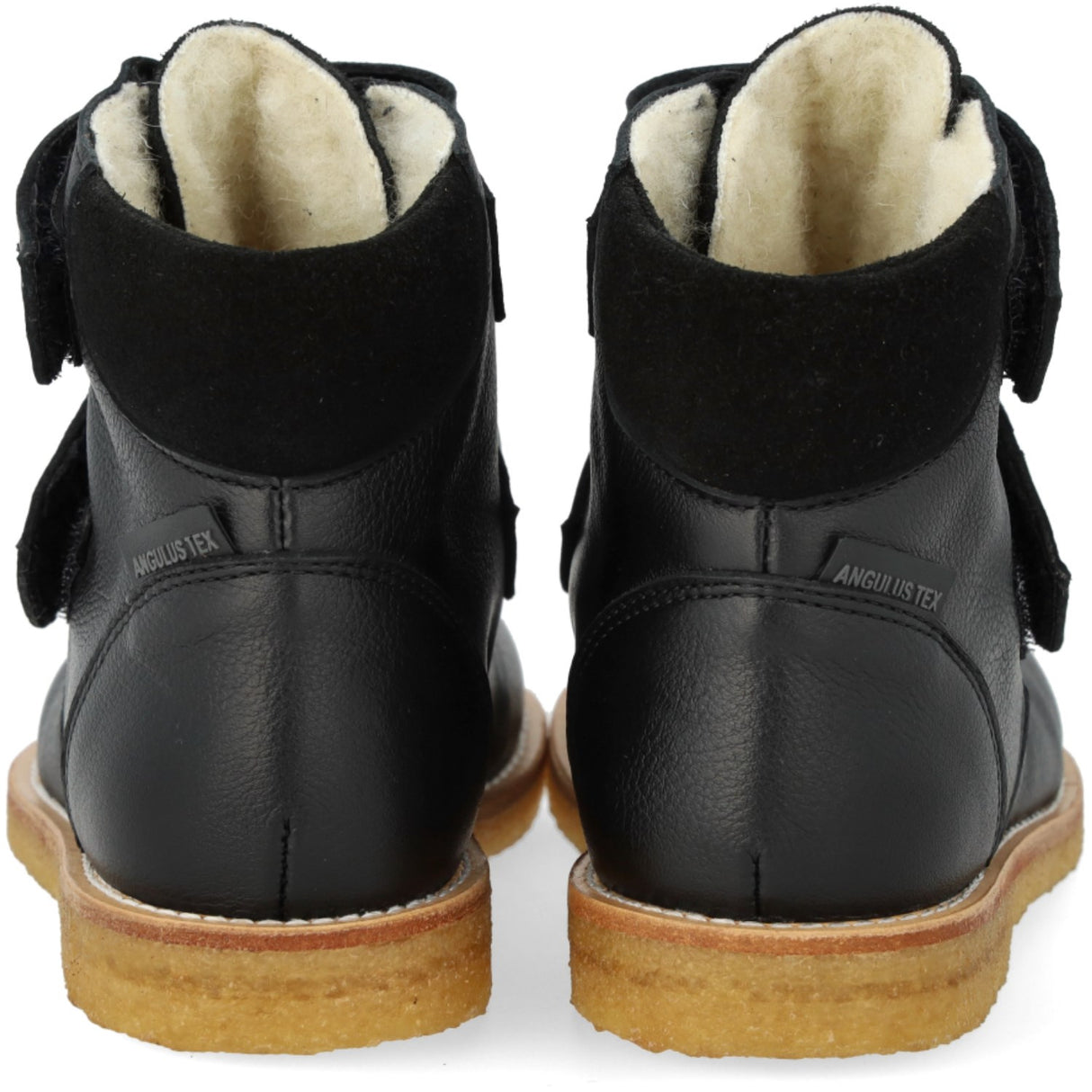 Angulus Black/Black Glitter TEX-støvle Med Funklende Glitterhjerter