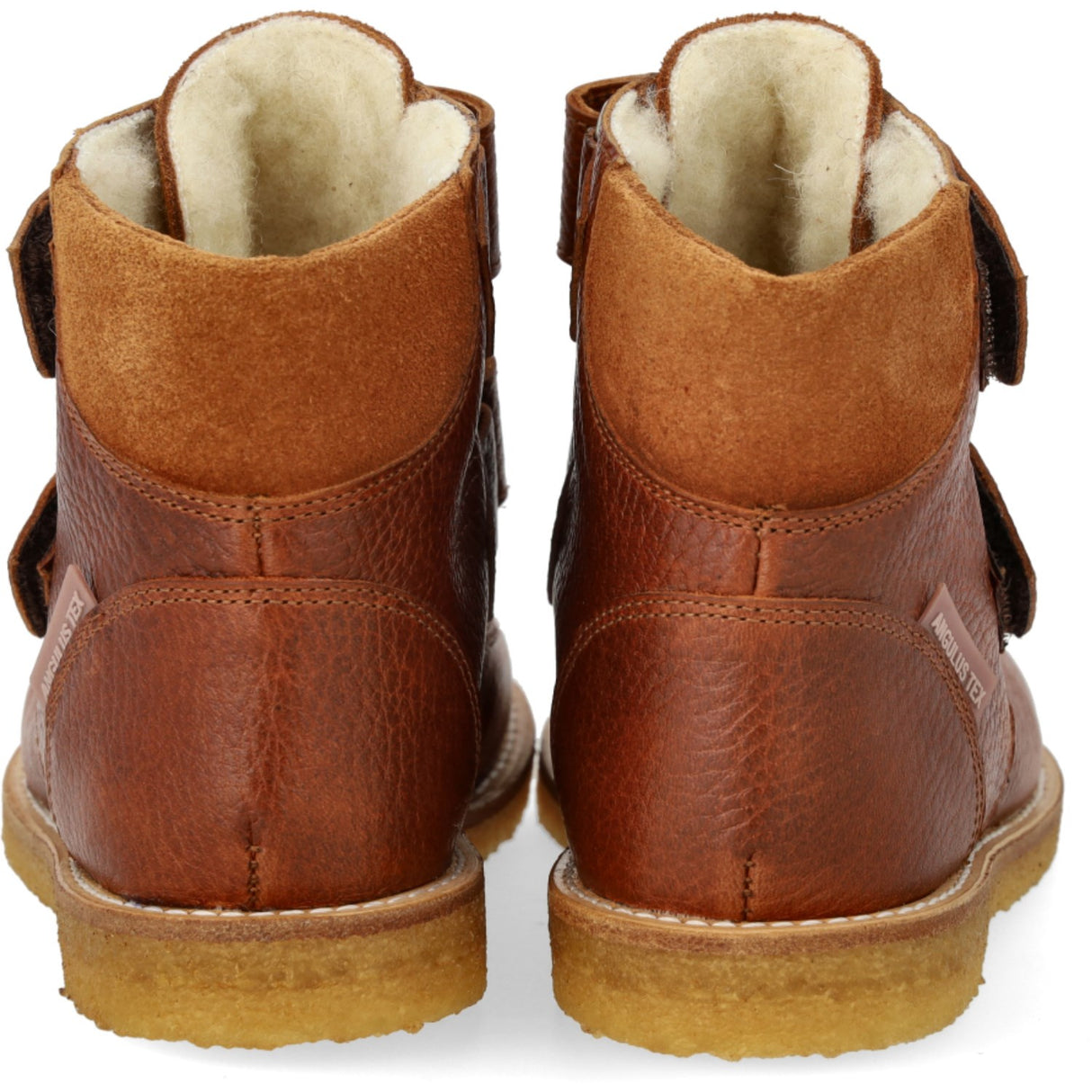 Angulus Cognac/Cognac Glitter/Mustard TEX-støvle Med Funklende Glitterhjerter