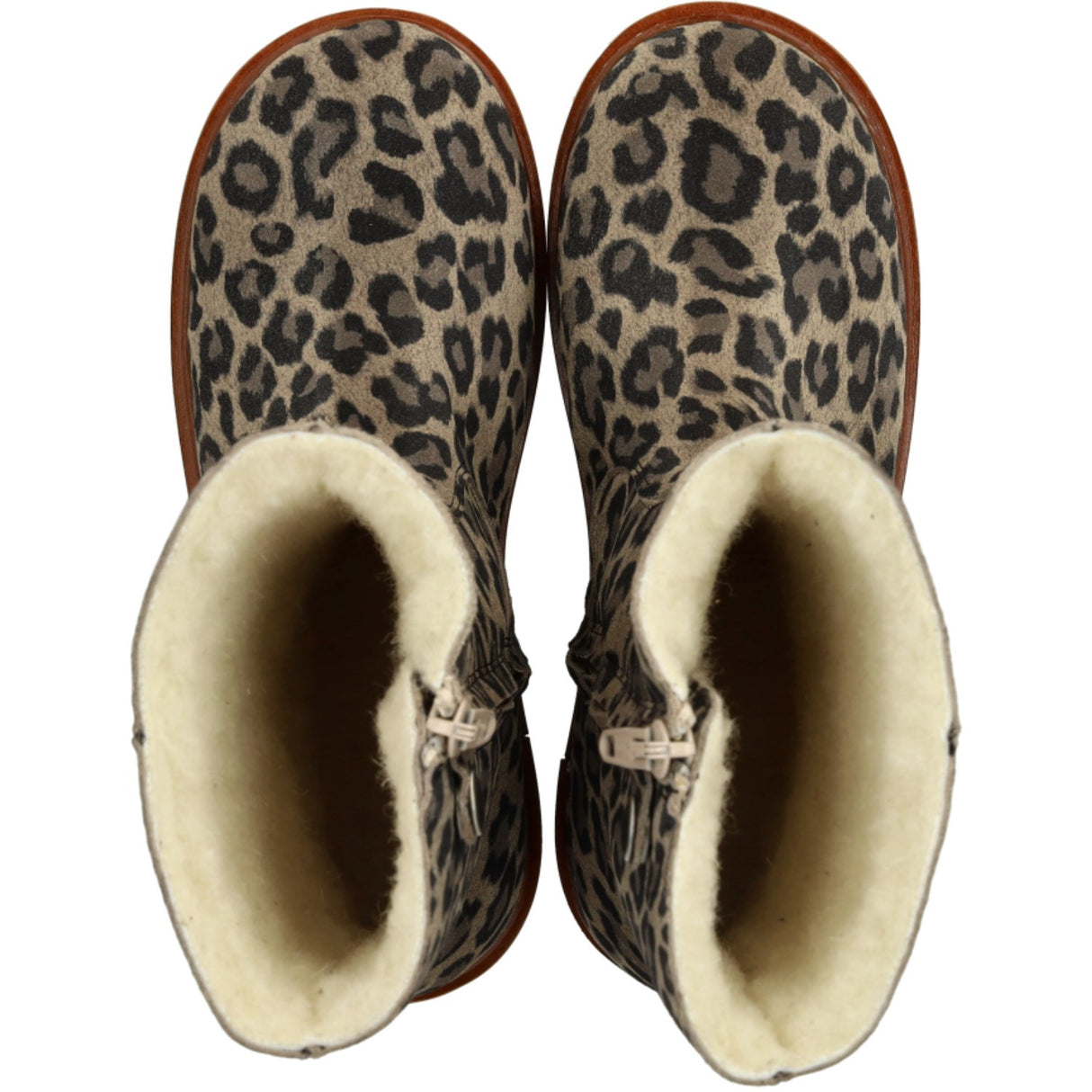 Angulus Beige Leo Klassisk Mellemhøj Støvle I Ruskind