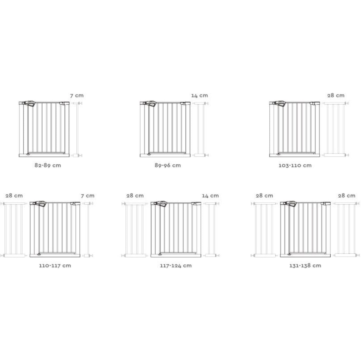 Nordbaby White Sikkerhedsgitter Forlænger GIA