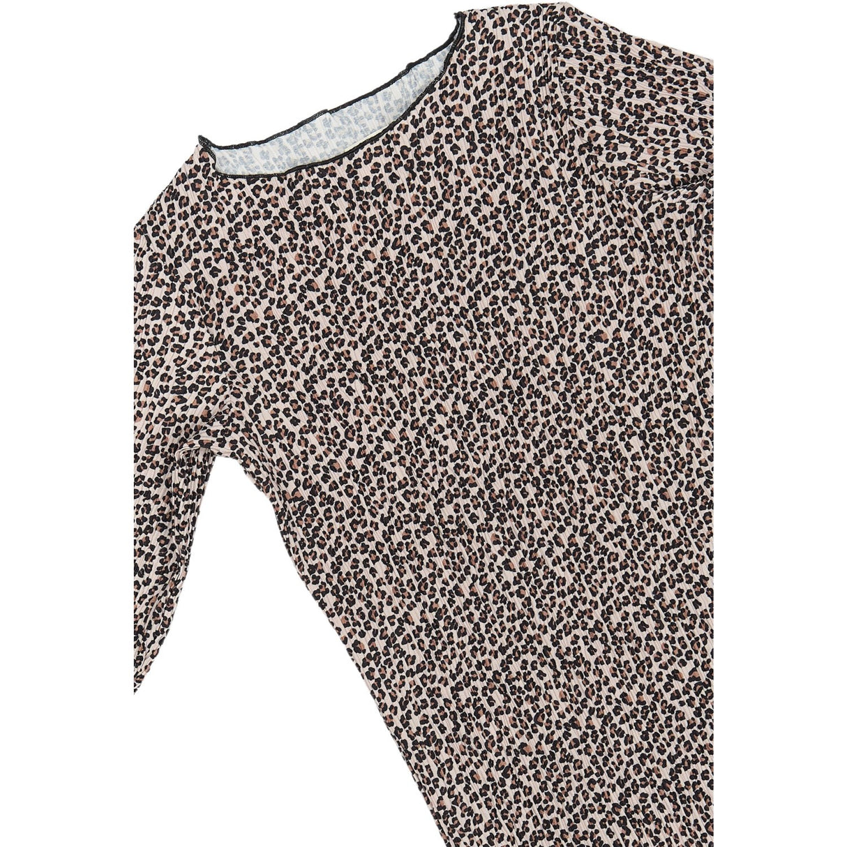 The New Feather Gray AOP TNPet L_S Pleat Kjole