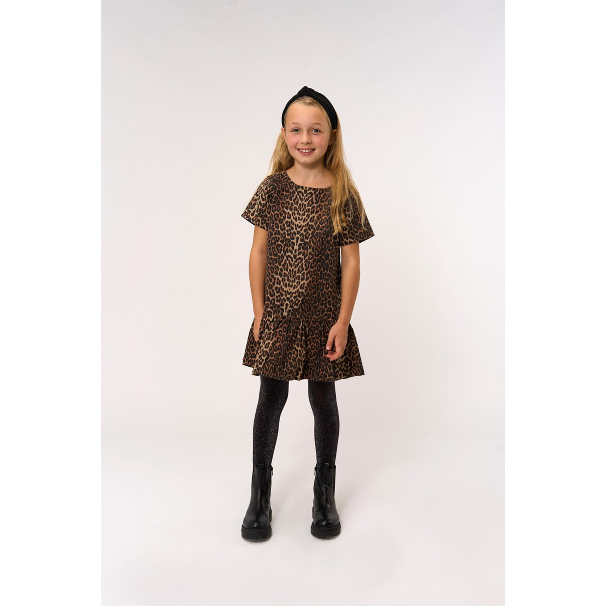 The New Feather Gray AOP TNPanya S_S Denim Kjole